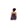 Nuisette grande taille bleu nuit et string 